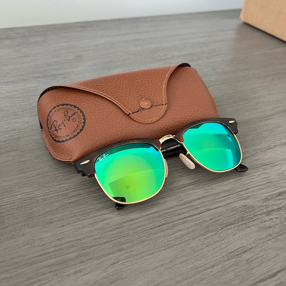 Ray ban clubmaster mirrored sunglasses